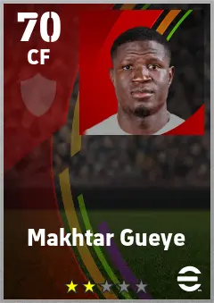 Makhtar Gueye eFootball 2026 player card — 70 OVR CF