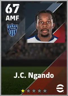 J.C. Ngando eFootball 2026 player card — 67 OVR AMF