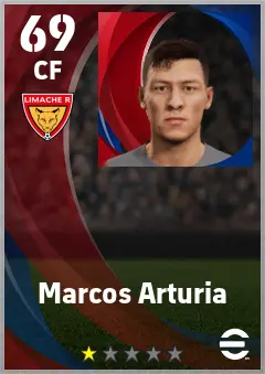 Marcos Arturia eFootball 2026 player card — 69 OVR CF