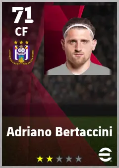 Adriano Bertaccini eFootball 2026 player card — 71 OVR CF