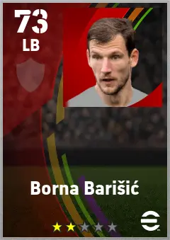 Borna Barisic eFootball 2026 player card — 73 OVR LB