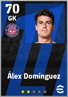 Alex Dominguez eFootball 2026 player card — 70 OVR GK