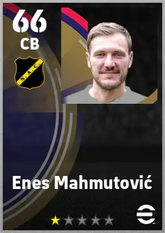 Enes Mahmutovic eFootball 2026 player card — 66 OVR CB