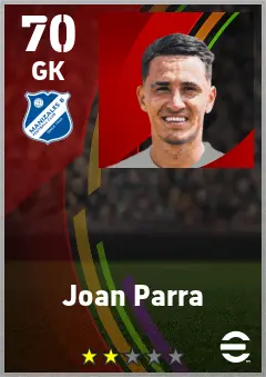 Joan Parra eFootball 2026 player card — 70 OVR GK