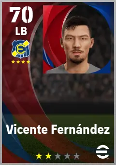 Vicente Fernandez eFootball 2026 player card — 70 OVR LB