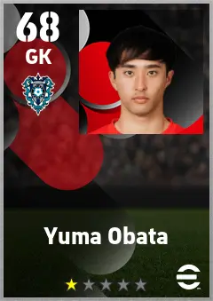 Yuma Obata eFootball 2026 player card — 68 OVR GK