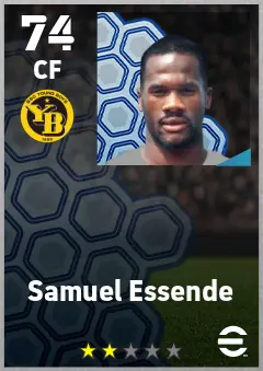 Samuel Essende eFootball 2026 player card — 74 OVR CF