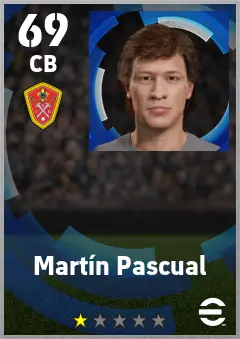 Martin Pascual eFootball 2026 player card — 69 OVR CB