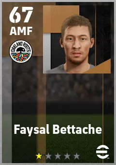 Faysal Bettache eFootball 2026 player card — 67 OVR AMF
