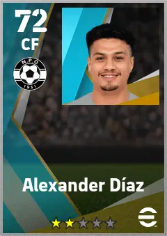 Alexander Diaz eFootball 2026 player card — 72 OVR CF
