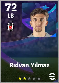 Ridvan Yilmaz eFootball 2026 player card — 72 OVR LB