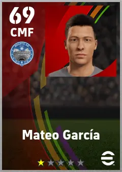 Mateo Garcia eFootball 2026 player card — 69 OVR CMF
