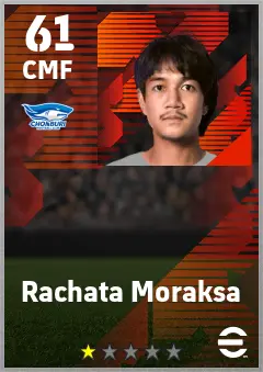 Rachata Moraksa eFootball 2026 player card — 61 OVR CMF