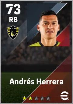 Andres Herrera eFootball 2026 player card — 73 OVR RB
