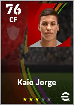 Kaio Jorge eFootball 2026 player card — 76 OVR CF