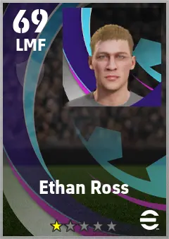 Ethan Ross eFootball 2026 player card — 69 OVR LMF