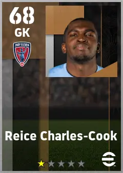 Reice Charles-Cook eFootball 2026 player card — 68 OVR GK