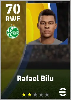 Rafael Bilu eFootball 2026 player card — 70 OVR RWF