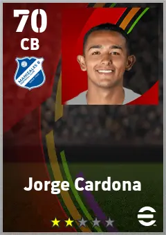 Jorge Cardona eFootball 2026 player card — 70 OVR CB