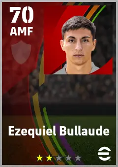 Ezequiel Bullaude eFootball 2026 player card — 70 OVR AMF