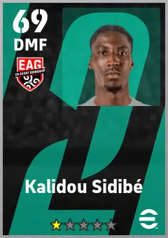 Kalidou Sidibe eFootball 2026 player card — 69 OVR DMF