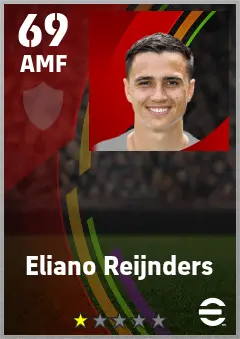 Eliano Reijnders eFootball 2026 player card — 69 OVR AMF
