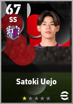 Satoki Uejo eFootball 2026 player card — 67 OVR SS