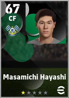 Masamichi Hayashi eFootball 2026 player card — 67 OVR CF