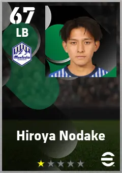 Hiroya Nodake eFootball 2026 player card — 67 OVR LB