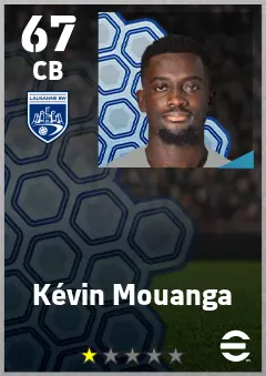 Kevin Mouanga eFootball 2026 player card — 67 OVR CB