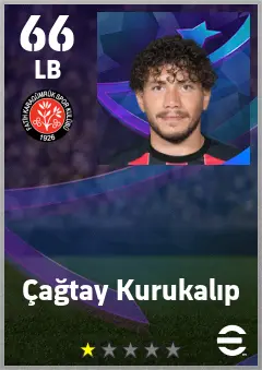 Cagtay Kurukalip eFootball 2026 player card — 66 OVR LB