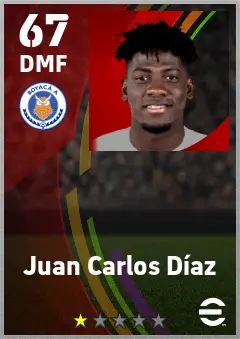 Juan Carlos Diaz eFootball 2026 player card — 67 OVR DMF