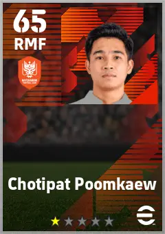 Chotipat Poomkaew eFootball 2026 player card — 65 OVR RMF