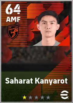 Saharat Kanyarot eFootball 2026 player card — 64 OVR AMF