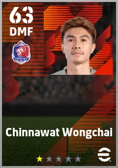 Chinnawat Wongchai eFootball 2026 player card — 63 OVR DMF
