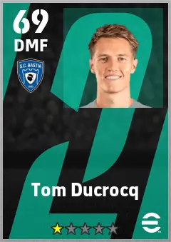 Tom Ducrocq eFootball 2026 player card — 69 OVR DMF