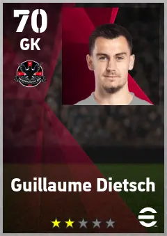 Guillaume Dietsch eFootball 2026 player card — 70 OVR GK