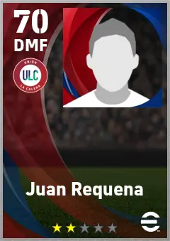 Juan Requena eFootball 2026 player card — 70 OVR DMF