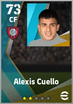 Alexis Cuello eFootball 2026 player card — 73 OVR CF