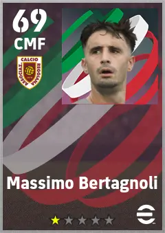 Massimo Bertagnoli eFootball 2026 player card — 69 OVR CMF