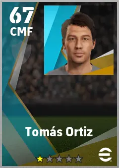 Tomas Ortiz eFootball 2026 player card — 67 OVR CMF