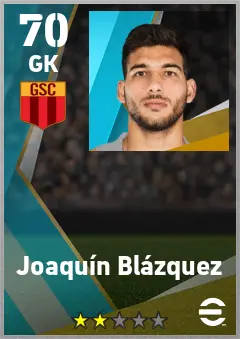 Joaquin Blazquez eFootball 2026 player card — 70 OVR GK