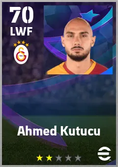 Ahmed Kutucu eFootball 2026 player card — 70 OVR LWF