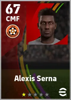 Alexis Serna eFootball 2026 player card — 67 OVR CMF
