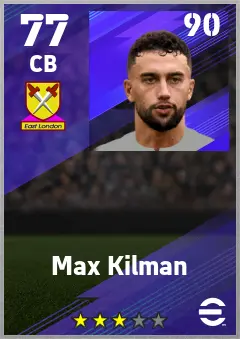 Max Kilman eFootball 2026 player card — 77 OVR CB