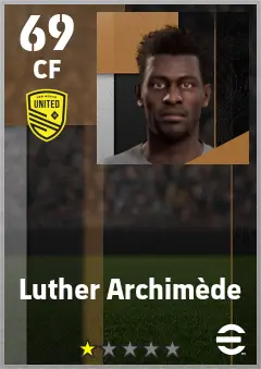 Luther Archimede eFootball 2026 player card — 69 OVR CF
