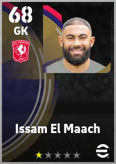 Issam El Maach eFootball 2026 player card — 68 OVR GK