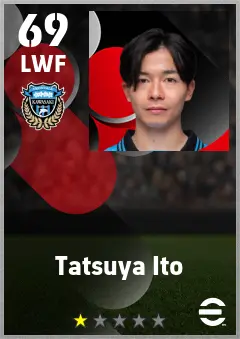 Tatsuya Ito eFootball 2026 player card — 69 OVR LWF