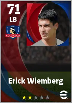 Erick Wiemberg eFootball 2026 player card — 71 OVR LB
