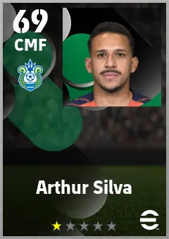 Arthur Silva eFootball 2026 player card — 69 OVR CMF